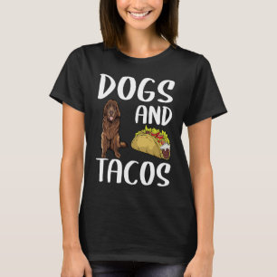 T-shirt Chiens Et Tacos Terre-Neuve Nourriture Mexicaine