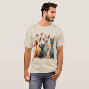 T-shirt Chiens fantaisistes mignons