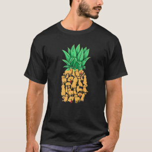 T-shirt Chiens Golden Retriever Ananas Vacances d'été