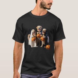 T-shirt Chiens Golden Retriever Trick-or-Treat Halloween F