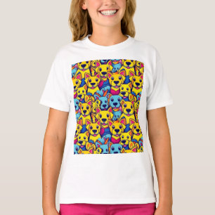 T-shirt Chiens jolies et colorés Chiens heureux