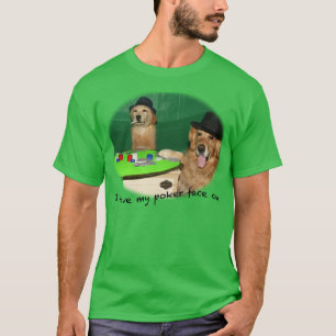 T-shirt Chiens jouant le visage de tisonnier