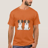 T-shirt Chiens jumeaux personnalisables (Devant)