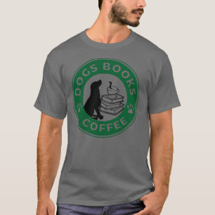 T-shirt Chiens Livres Et Café 2