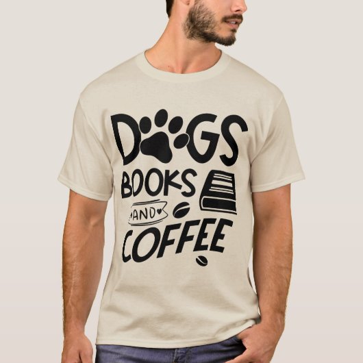T-shirt Chiens Livres Typographie Café Citation Dit Lectur (Devant)
