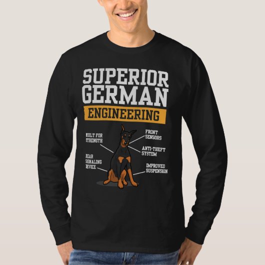 T-shirt Chiens Lover I Doberman Chien I Supérieur Allemand (Devant)