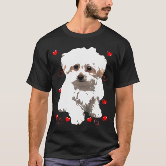T-shirt Chiens Maltais Chiens S Ventilateurs (Devant)