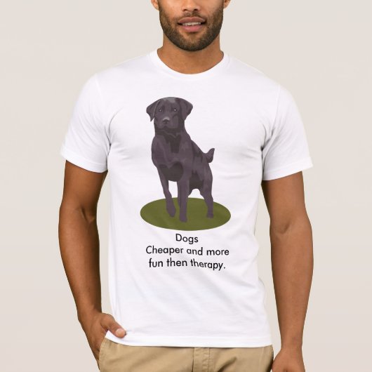 T-shirt Chiens meilleur marché et plus de thérapie (Devant)