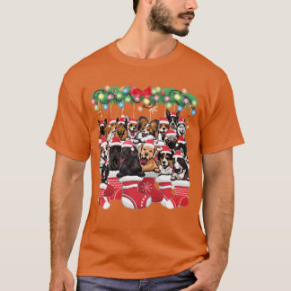 T-shirt Chiens mignons pour Noël Amoureux des chiens de la