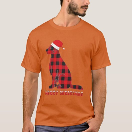 T-shirt Chiens Noël rétro (Devant)