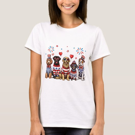 T-shirt Chiens patriotiques (Devant)