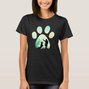 T-shirt Chiens Paw Randonnée Avec Chiens Randonnée