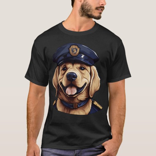T-shirt Chiens police garçon vintage (Devant)