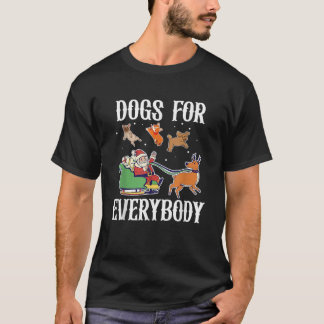 T-shirt Chiens Pour Tout Le Monde Père Noël Drôle Noël Chi