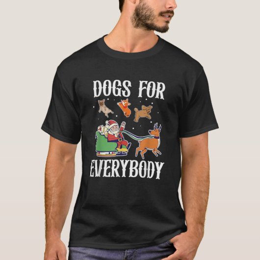 T-shirt Chiens Pour Tout Le Monde Père Noël Drôle Noël Chi (Devant)