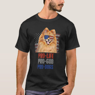 T-shirt Chiens Pro God Pro Anti-avortement de Poméranie