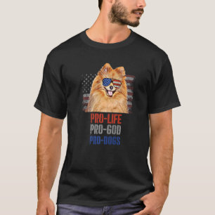 T-shirt Chiens Pro God Pro Anti-avortement de Poméranie