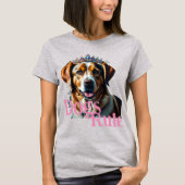 T-shirt Chiens Règle Chien Portant Tiara (Devant)