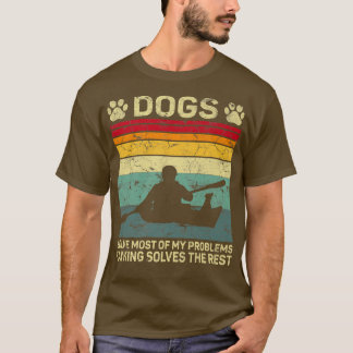 T-shirt Chiens Résoudre La Plupart De Mes Problèmes Kayak 