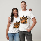 T-shirt Chiens Retriever dorés Halloween Citrouille Jack (Unisexe)
