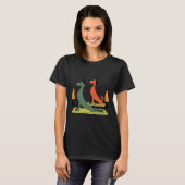 T-shirt Chiens Rétro Moderne de milieu de siècle Style 50s (Devant entier)