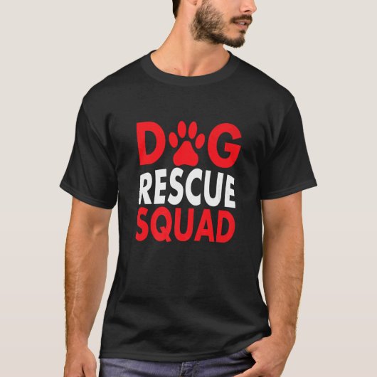 T-shirt Chiens Secourir Squad Animal Rescue Chiens Secouri (Devant)
