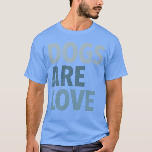 T-shirt Chiens sont amour rétro (Devant)