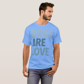 T-shirt Chiens sont amour rétro (Devant entier)