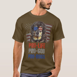 T-shirt Chiens Tibétains Mastiff Anti-avortement Pro God P
