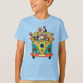 T-shirt Chiens vintages dans Hippie Van (Devant)