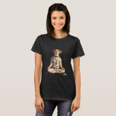 T-shirt Chiens Yoga Café (Devant entier)