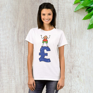 T-shirt Chiffre Bâton Ludique Debout sur Livre