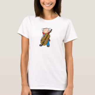 T-shirt Chiffre chemise de bâton de joueur de violoncelle