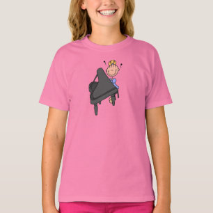 T-shirt Chiffre chemise de bâton de pianiste