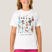 T-shirt Chiffre de ballet Noisette (Devant)