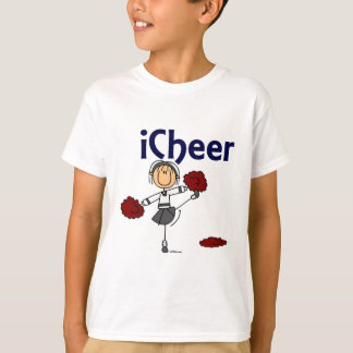 T-shirt Chiffre de bâton d'acclamation du pom-pom girl I