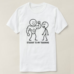 T-shirt Chiffre de bâton de gym