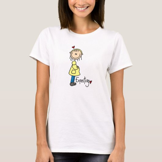 T-shirt Chiffre de bâtonnet attendu pour le bébé (Devant)