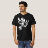 T-shirt Chiffre de colombe noir (Devant entier)