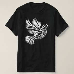 T-shirt Chiffre de colombe noir