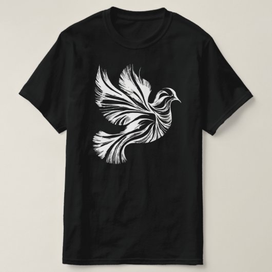 T-shirt Chiffre de colombe noir (Design devant)
