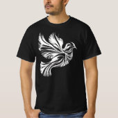 T-shirt Chiffre de colombe noir (Devant)