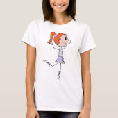 T-shirt Chiffre de la princesse mignonne Ballerina (Devant)
