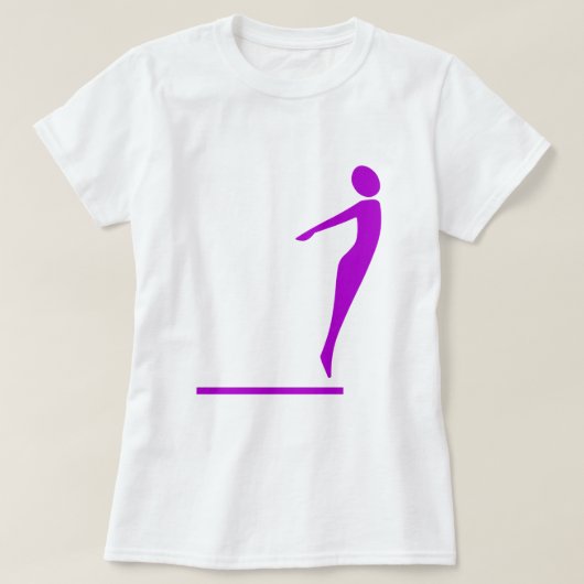 T-shirt Chiffre de plongée - pourpre (Design devant)