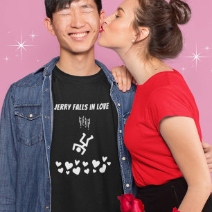 T-shirt Chiffre drôle Personnes Jerry Falls en amour