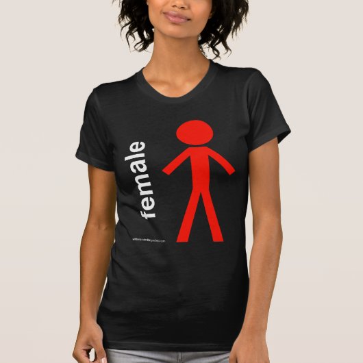 T-shirt Chiffre femelle de bâton (Devant)