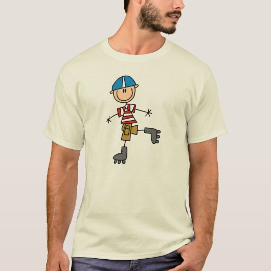 T-shirt Chiffre patinage de bâton de rouleau (Devant)