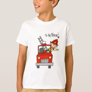 T-shirt Chiffre sapeur-pompier de bâton à la délivrance