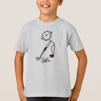 T-shirt Chiffre simple golfeur de bâton