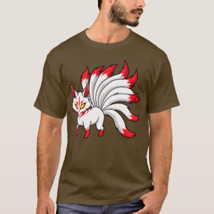 T-shirt Chiffre Yokai japonais Kawaii Kitsune